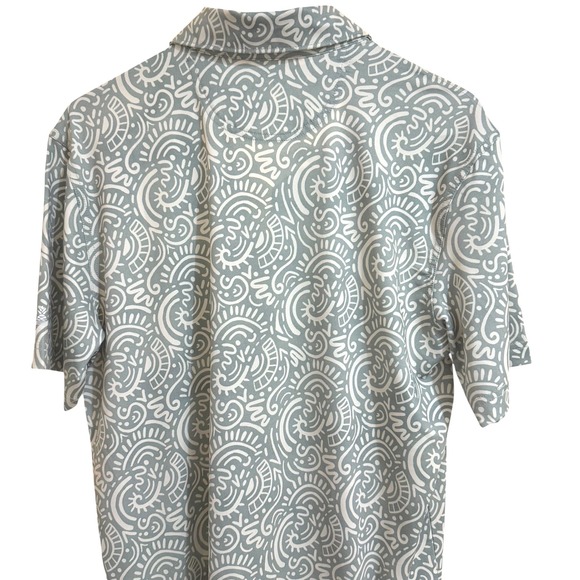 New Chubbies Polo Shirt Mens Small Sage Green Swirl Performance Stretch Relaxed - Picture 11 of 12